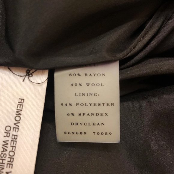 ANN TAYLOR Black Sequin Sparkle 2 Pocket Wool Blend Mini A-Line Pencil Skirt NWT - Picture 8 of 8